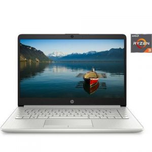 NEW HP 14" HD laptop AMD Ryzen 3 (up to 3.5GHz) 128GB SSD 4GB RAM Microphone Webcam Windows 10 Silver - 14-DK1022WM HP
