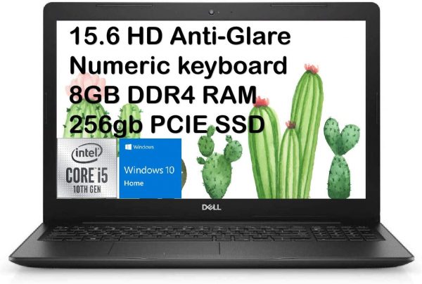 Newest 2021 Dell Flagship Inspiron 15 3000 Series Laptop, 15.6" HD Display, 10th Gen Intel Core i5-1035G1 Processor, 8GB RAM, 256GB SSD, Webcam, Windows 10 Home