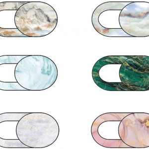 Olyre Webcam Cover Slide,Laptop Camera Lens Web Cam Blocker Ultra Thin Fits MacBook Air Pro iPhone iPad, Mac Camera Blocker for Computer Tablet,Protect Your Privacy and Security, Marbling 6 Pack