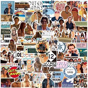 Outer Ban_ks Vinyl Stickers 101 Pcs Party Supplies Vinyl Waterproof Sticker Aesthetic Stickers Mobile Phone Stickers for Phone Case Laptop Water Decoration(Outer Ban_ks Tv)
