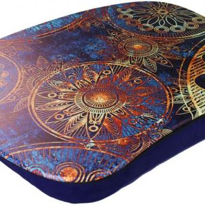 QIELIZI Lap Laptop Desk - Portable Lap Desk with Pillow Cushion, Fits up to 15.6 inch Laptop for Home Office Students Use as Computer Laptop Stand, Book Tablet(1-Blue Flower)