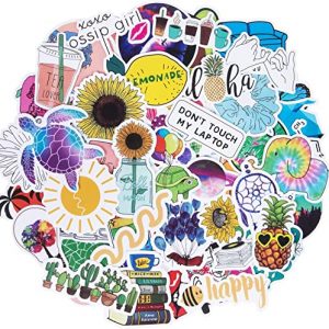 Roberly VSCO Stickers for Water Bottles, 50 Pack Laptop Stickers Aesthetic Waterproof Trendy Stickers for Skateboard Guitar Bike Travel Case Phone iPad Cute Stickers for Girls Teens