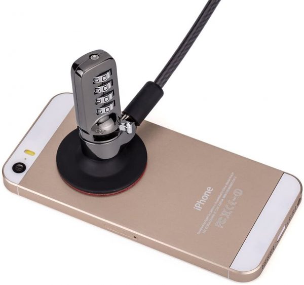 Ruban Digit Password Security Cable Lock - Can Secure Virtually Anything Anti-theft Lock Kit For Laptop,Notebook,MacBook,iPad,Tablets,iPhone (Black) (Tablet Lock)