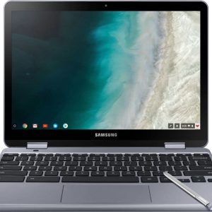 Samsung - Plus 2-in-1 12.2" Touch-Screen Chromebook - Intel Celeron - 4GB Memory - 32GB eMMC Flash Memory - Stealth Silver
