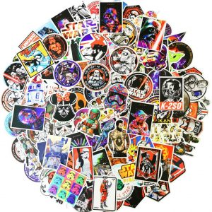 Star War Waterproof Stickers100PCS Water Bottle Stickers Laptop Computer Wardrobe Car Skateboard Motorcycle Bicycle Phone Luggage as Gift(Star War)