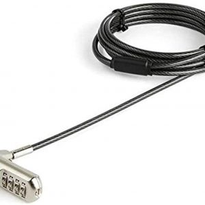 StarTech.com 6ft (2m) Laptop Cable Lock - Nano Slot Compatible 4 Digit Combination Security Cable Lock - Serialized Anti-Theft Vinyl Coated Steel Cable Lock for Nano Slot Computer/Device (LTLOCKNANO)