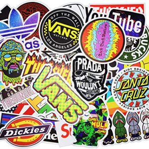 Stickers 100 Pcs/Pack for Skateboard Laptop Computer Helmet Luggage Scooter Water Bottles Car Fashion Cool Stickers Decals Waterproof Vinyl Graffiti Stickers Bomb for Adults Teens Guitar Phone