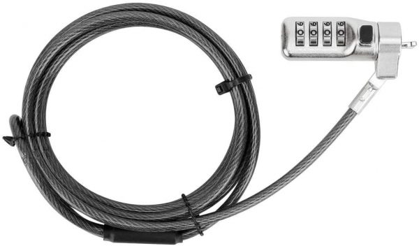 Targus DEFCON Compact Serialized Combo Cable Lock for Laptop Computer and Desktop Security (ASP71GLX-S)
