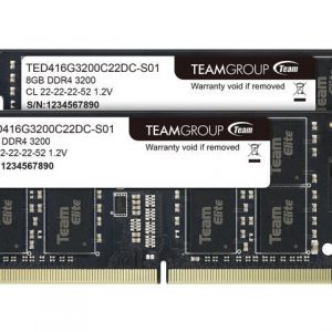 Team Elite 16GB (2 x 8GB) 260-Pin DDR4 SO-DIMM DDR4 3200 (PC4 25600) Laptop Memory Model TED416G3200C22DC-S01 Team Group