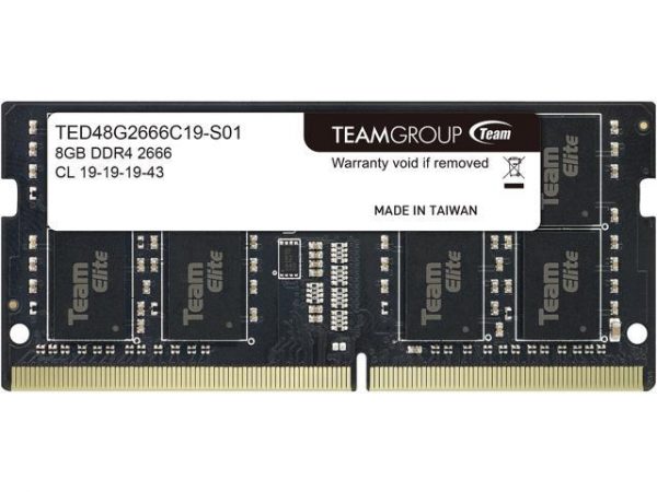 Team Elite 8GB 260-Pin DDR4 SO-DIMM DDR4 2666 (PC4 21300) Laptop Memory Model TED48G2666C19-S01 Team Group