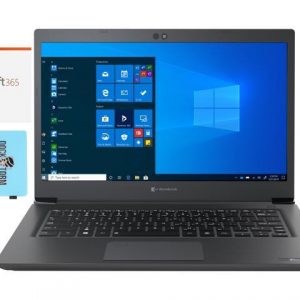 Toshiba Dynabook Tecra A40-G School and Business Laptop (Intel Celeron 5205U 2-Core, 4GB RAM, 128GB SSD, 14.0" Full HD (1920x1080), Intel UHD, Wifi, Win 10 Pro) with Microsoft 365 Personal , Hub Toshiba
