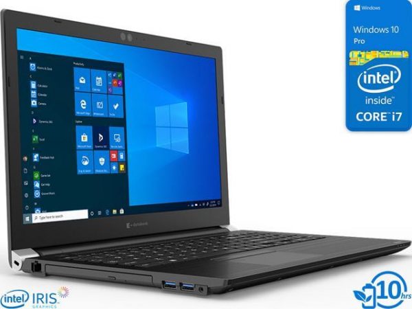 Toshiba Tecra A50-J Notebook, 15.6" FHD Display, Intel Core i7-1165G7 Upto 4.7GHz, 32GB RAM, 4TB NVMe SSD, DVDRW, HDMI, VGA, Card Reader, Wi-Fi, Bluetooth, Windows 10 Pro Toshiba
