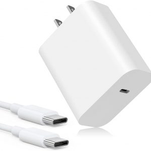 USB C Fast Charger for New MacBook Air 13 inch 2020/2019 2018, 45W USB C Power Adapter for iPad Pro 12.9 Gen 4/3,Galaxy S20 Ultra / S20+, PPS Supported Samsung Fast Charger with 6.6ft USB C to C Cable