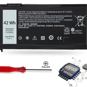 WDX0R Dell Laptop Battery 42Wh 11.4V for Dell Inspiron 15 5000 7000 Series 5567 5565 5568 5570 5578 7560 7569 7570 7579, 13 5368 5378 5379 7368 7378, 17 5767, 14 7460 (3CRH3 T2JX4 CYMGM FC92N)