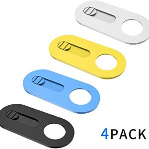 Webcam Cover Slide Ultra Slim Web Camera Cover for Computer, Dell HP Laptop, Mac, Mac Book Pro, Smartphone, Slider Camera Blocker Protect Privacy and Security (4 Pack)