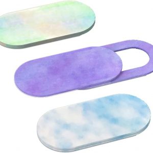 Webcam Cover Slide, Ultra-Thin Camera Privacy/Security for Computer, Laptop, Tablet, Smartphone, Cute Summer Pattern (3 Pack)
