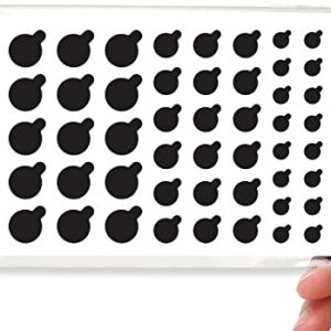 Webcam/Camera Vinyl Covers | 57 Low-Tack Restickable Webcam Sticker | Multiple Sizes | Black 57-Pack Tabbed (Muted Matte)