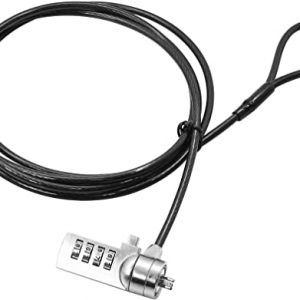 YACSEJAO Laptop Lock 1.8M Laptop Cable Lock Hardware Security Cable Lock Anti Theft，Notebook/Laptop Combination Lock Security Cable,for Laptops, Other Devices with Lock Slot