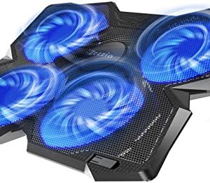 Zezzio Ultra Quiet Laptop Cooler with 4 Strong Fans for 12-17 Inch Notebook(4FANS)