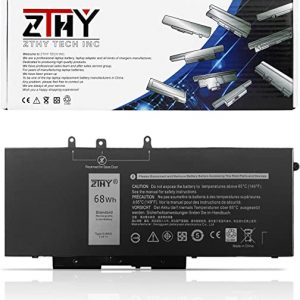 ZTHY 68Wh GJKNX Battery Replacement for Dell Latitude 5480 5580 5280 5590 5490 E5480 E5580 E5490 E5590 Precision 15 3520 3530 Series GD1JP 0GD1JP DY9NT 0DY9NT 5YHR4 451-BBZG 7.6V 4-Cell 8500mAh