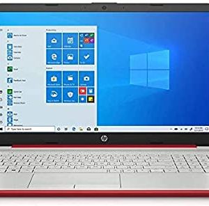 2021 HP 15.6" HD Laptop Computer Intel Dual-Core Pentium 6405U Processor 4GB RAM 500GB HDD Intel UHD Graphics HD Webcam Bluetooth RJ-45 USB-C HDMI Windows 10 Scarlet Red RE 32GB USB 3.0 Flash Drive