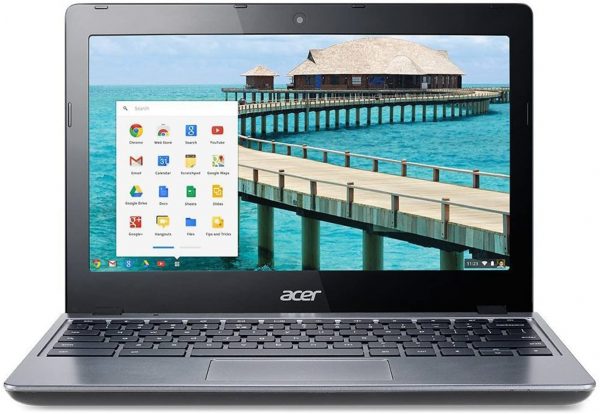 Acer C720-2844 11.6" Google Chromebook Laptop Intel Celeron 2955U Dual Core 1.4GHz 4GB RAM 16GB SSD - Gray