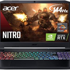 Acer Nitro 5 AN515-45-R92M Gaming Laptop, AMD Ryzen 7 5800H (8-Core) | NVIDIA GeForce RTX 3060 Laptop GPU |15.6" FHD 144Hz IPS Display | 16GB DDR4 | 512GB NVMe SSD | WiFi 6 | RGB Backlit Keyboard