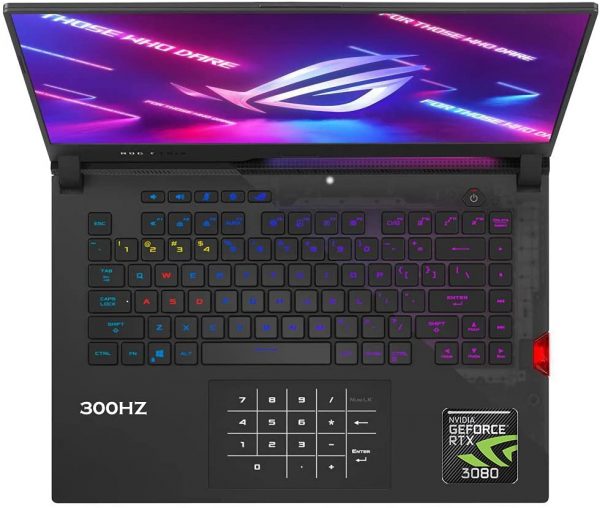 ASUS ROG Strix Scar 15 (2021) Gaming Laptop, 15.6" 300Hz IPS 3ms FHD, AMD Ryzen 7 5800H, Opti-Mechanical Per-Key RGB Keyboard, HDMI, USB-C, NVIDIA GeForce RTX 3080, 16GB DDR4, 1TB PCIe SSD, Windows 10