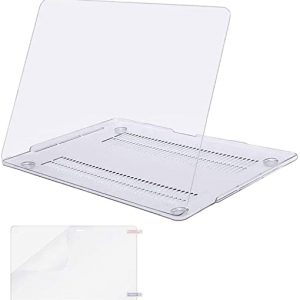 MOSISO Compatible with MacBook Pro 13 inch Case 2016-2020 Release A2338 M1 A2289 A2251 A2159 A1989 A1706 A1708 with/Without Touch Bar, Plastic Hard Shell Case Cover & Screen Protector, Crystal Clear