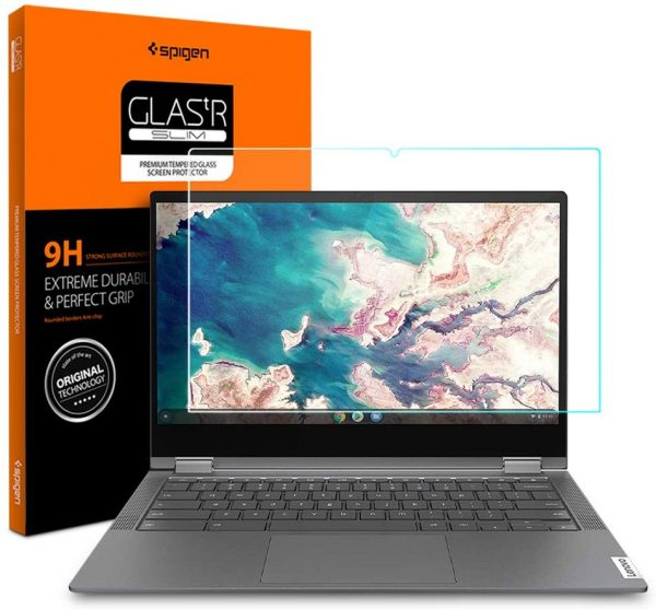 Spigen Tempered Glass Screen Protector Designed for Lenovo Chromebook Flex 5 (13 inch / 82B80006UX) [9H Hardness]