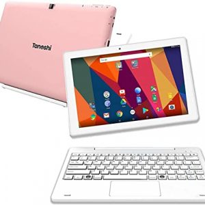 Tanoshi 2-in-1 Kids Computer a Kids Laptop for Ages 6-12, 10.1" HD Touchscreen Display (Pink)