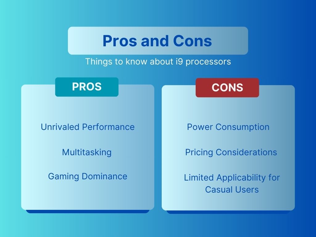 i9 pros and cons